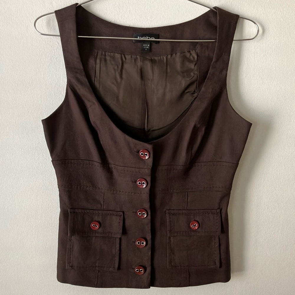 Bebe Brown Vest